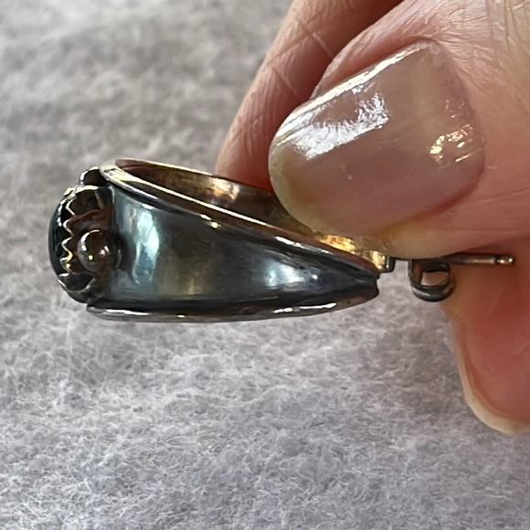 Onyx & Sterling Earrings - Picture 6 of 7